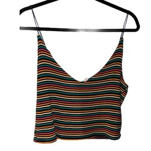 PM Basics Tank Top striped cropped